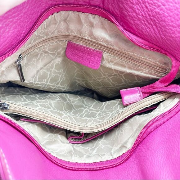 Vera Pelle Made in Italy Leather Shoulder Tote Bucket Bag Purse - Picture 6 of 16